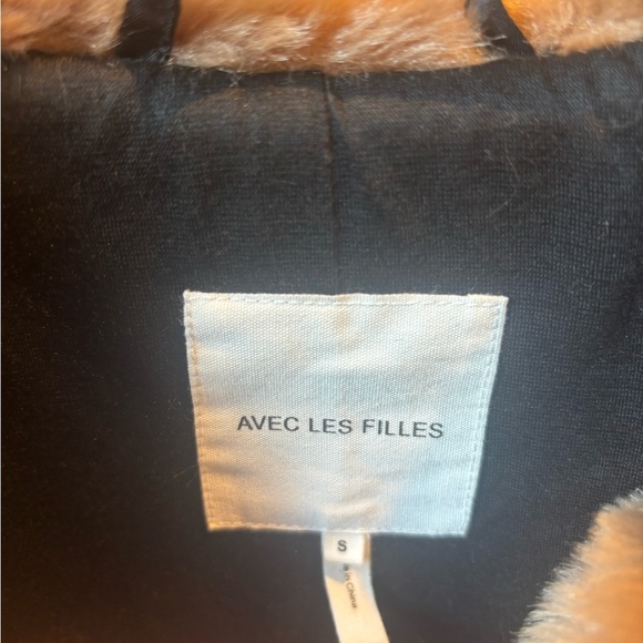 Avec Les Filles Whiskey  Star Pattern Faux Fur Teddy Jacket - Picture 5 of 6